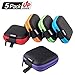 SUNGUY Portable Square Earphone Carrying Case Mini Pouch Storage for Smartphone Earphone Bluetooth Headset Storage Bags, 5-Packthumb 1