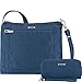 Travelon Anti-Theft Square Crossbody and Wallet Set - Medium RFID Lined Handbag for Travel & Everyday - (Ocean/Teal Interior)