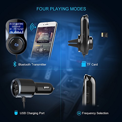 image for Guzack Bluetooth Car FM Transmitter Hifi Wireless Car Radio Receiver S