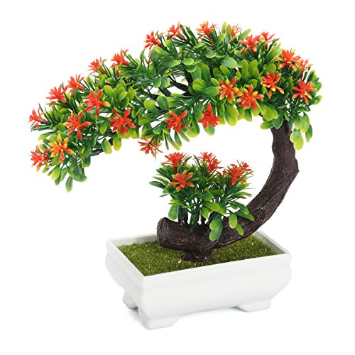 CAVEEN Artificial Topiary Plants in Pot Fake Green Bonsai Tree Decoration for Home Office Desktop Unique Gift #1
