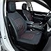 Big Hippo Car Seat Covers,Airbag Compatible Leather Seat Covers Full Set with 5 Detachable Headrests for Car, Truck, SUV, or Van - Universal Fit 50/50 60/40 Split Bench(Black & Red)