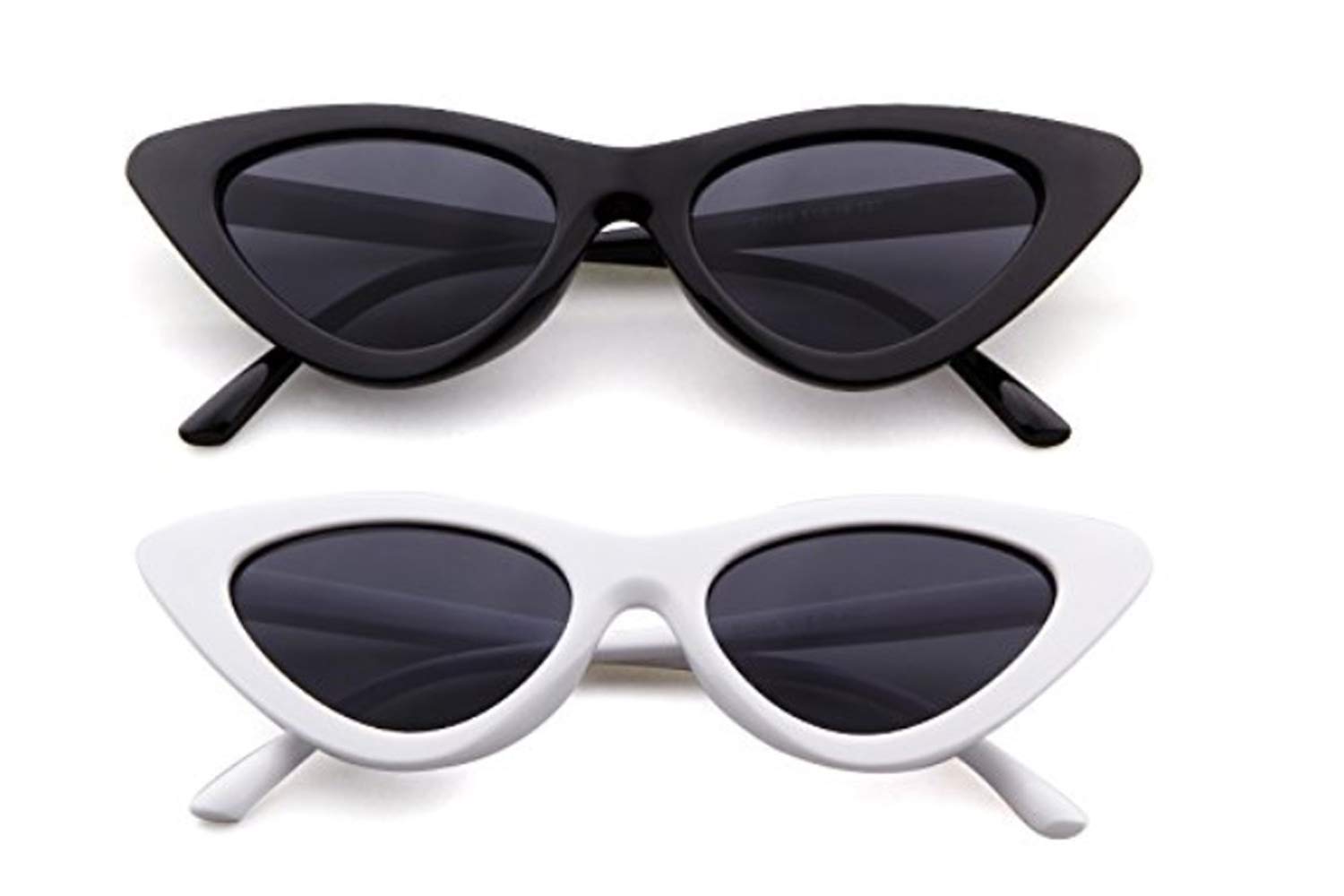 Photo 1 of ***ONLY ONE**FOURCHEN Retro Vintage Narrow Cat Eye Sunglasses for kids Clout Goggles Plastic Frame (cateye white+cateye black)