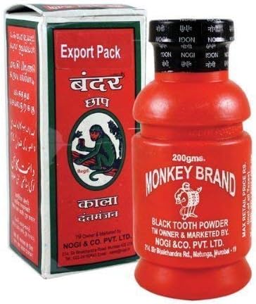 Amazon Com Pack Of 2 Monkey Brand Black Tooth Powder 200g