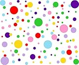 Polka Dots Wall Decals (154 Dots) Vinyl Wall Stickers Dots Wall Decals Rainbow Colors Circle Wall Stickers Classroom Wall Decals Playroom Wall Decals Primary Colors