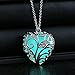 RINHOO You are My Sunshine Sunflower Engraved Locket Pendnat Necklace for Women Girls Jewelry (Blue Heart Necklace)