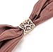 MonkeyJack 2pcs Women's Vintage Hollow Rose Pattern Scarf Ring Buckle Clip (Silver)