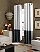 Curtainworks Kendall Color Block Grommet Curtain Panel, 108 inch, White