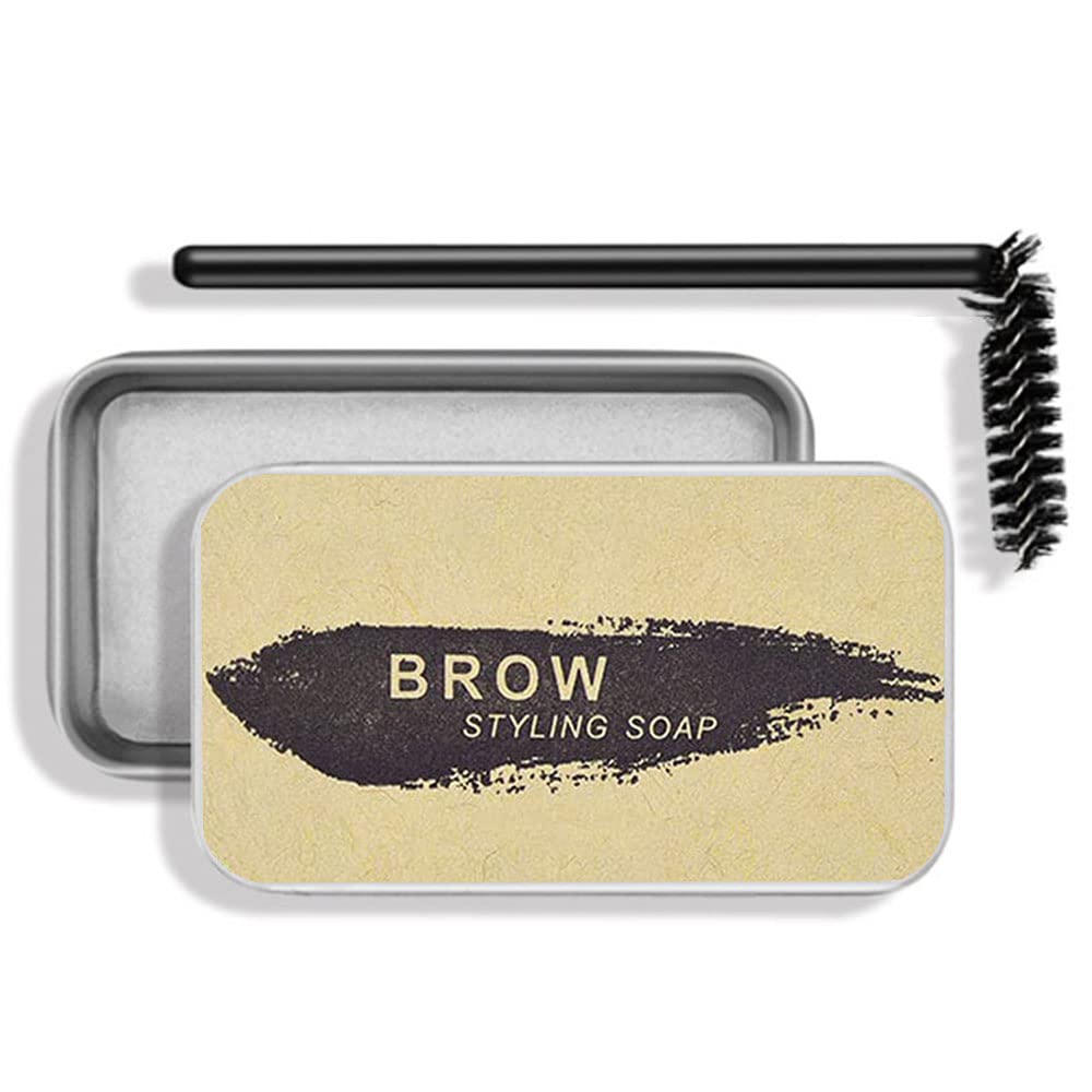 Photo 1 of Eyebrow Soap Kit, 4D Brows Gel Long Lasting Eyebrow Setting Gel Waterproof Eyebrow Makeup Balm Pomade Cosmetics (0.7 Ounce (Pack of 1))