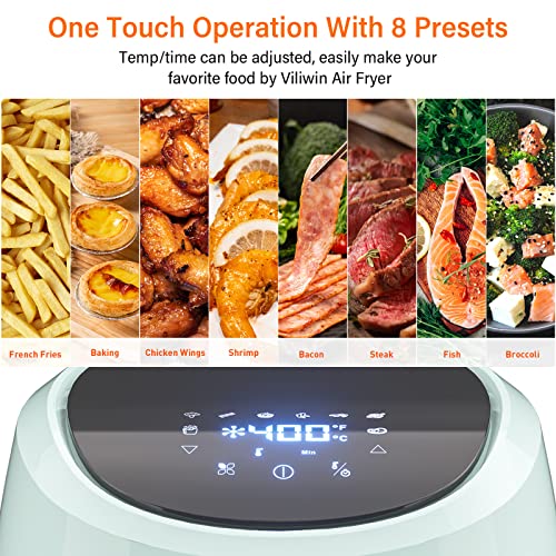 VILIWIN Air Fryer 4.5 QT Digital Upgraded Air Fryers Cooker 8 Preset