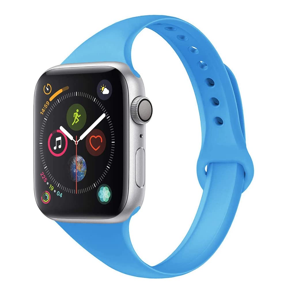 Mero Winkel watch straps compatible with Apple-i watch strap 38/40/42/44mm, Soft Silicone Replacement strap for women, fits Series 7 6 5 4 3 2 1 SE