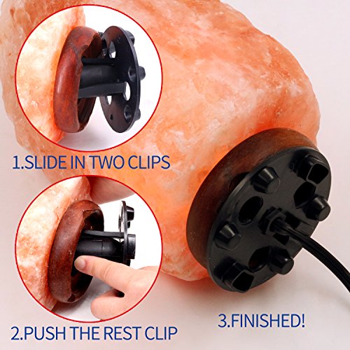 [UPGRADED] Salt Lamp Cord with Dimmer Control and Base Assembly, Betus