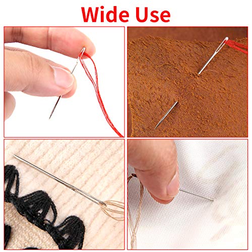 erduoduo 60 Pack Sewing Needles (Large Eye) Embroidery Needles for
