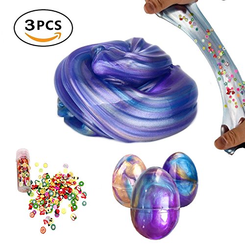 Galaxy fluffy slime soft egg slime colorful fluffy slim…