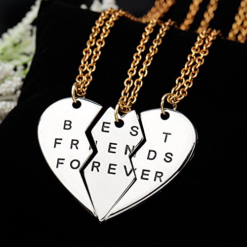 Ishow 3 Parts Broken Heart Best Friends Forever Bff T Jewelry For Teen Girls Best Friends 