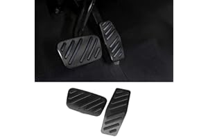 XITER No Drill Anti-Slip Aluminum Gas Brake Pedal Cover Foot Pedal Pads for Chevy Equinox Impala Cruze Blazer Traverse,for Buick Enclave Encore,for GMC Acadia Terrain,for Cadillac XT5 XT6(Black)