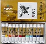 Big Size 12 Colors Marie's Watercolor Chinese Painting Tubes (12ml)