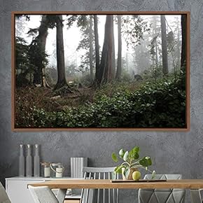signwin Framed Canvas Wall Art Rustic Woods Brown...