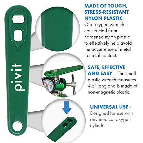 Pivit Oxygen Key/Oxygen Cylinder Wrench for Tank Valve Made of Tough