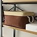 TheWarmHome Fabric Basket with Lined Large Storage Basket Baby Basket Toy Box,Brown Patchwork,16