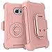 Galaxy Note 5 Case, BENTOBEN Samsung Galaxy Note 5 Case Shockproof Heavy Duty Hybrid Full Body Rugged Holster Protective Case for Samsung Galaxy Note 5 with Rotating Kickstand + Belt Clip (Rose Gold)
