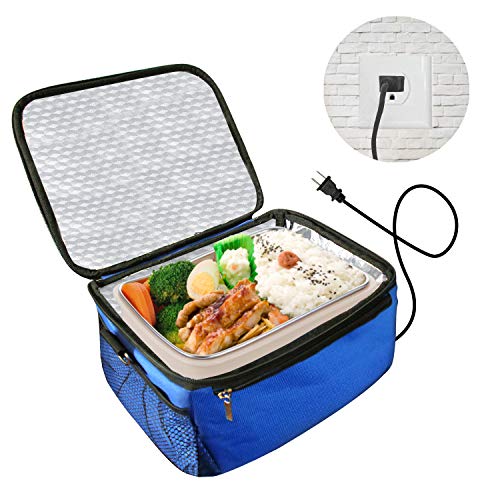 Portable Oven Personal Food Warmer for Prepared Meals Lunch Warmer Reheating at work For Office Working, Truckers,Outdoors Travel, Camping 110V (blue)