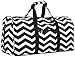 World Traveler Black Chevron Gym Duffle Bag 21-inch