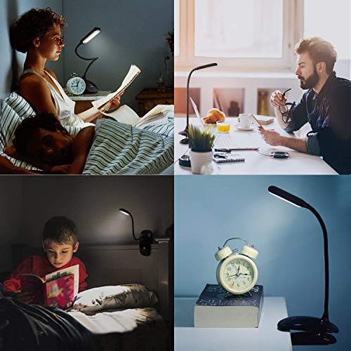Led Clip Reading Book LightRaniaco Daylight 16 LEDs USB Rechargeable