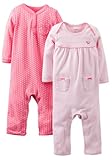 Carter's Baby Girls' 2 Pack Coverall Set (Baby) - Pink