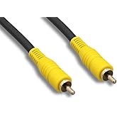 Cablelera ZCAAF7MM-06 Premium RCA Composite Video Cable, M/RG59U, 6', 75ohm