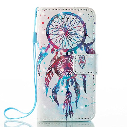iPhone SE Case,iPhone 5S Case,iPhone 5 Case, JanCalm [Wrist Strap] [Kickstand] [3D Painted Pattern] [Card/Cash Slots] PU Leather Wallet Magnetic Flip Folio Cover + Crystal pen (Dream Catcher Pattern) - Thumbnail 7