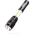 NEBO SLYDE+ Tactical LED Flashlight, Powerful 400-Lumen Bright Camping Flashlight with Slide-To-Reveal Work Light, Red Hazard Light & Magnetic Base