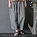 YESNO Women Casual Loose Bib Pants Overalls Baggy Cotton Harem Jumpsuits Rompers with Pockets PV2 (L, PE6 Gray)