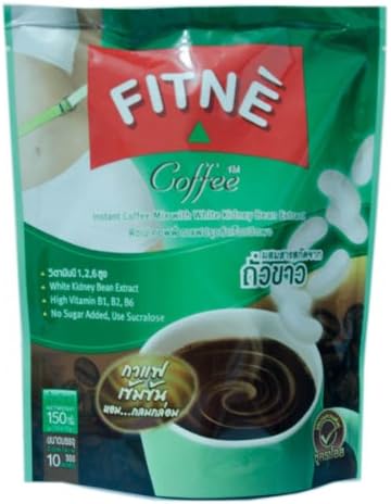 Fitne Instand Coffee Slimming Mix with White Kidney Bean Extract Vitamin B 15g. Pack 10sachets