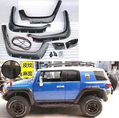 Mudguards JIOYNG ABS BLACK CAR WHEEL ARCH EYEBROW STRIPE CAR FENDER WHEEL COVER 8pcs/SET FOR 07-15 Toyota FJ Cruiser 2007-2015 - (Color: surface of the grain)