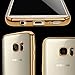 Samsung Galaxy S7 Case,Hallsen [Electroplating TPU] Ultra Slim Anti-Scratch Premium Clear Crystal Back Cover Soft Flexible TPU Case Cover for Samsung Galaxy S7 - Gold