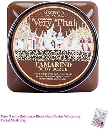 SCENTIO VERY THAI TAMARIND BODY SCRUB & MASK ENRICH WITH HONEY ALOE VERA BRIGHT[Get Free Ceramine UV Line Ginkgo Plus Whitening Cream 8.50ml.]
