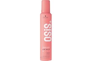 Schwarzkopf Professional OSiS+ Airwhip Flexible Volume Mousse | Non-Crunchy, Light to Medium Hold | Hair Volume & Body | Heat