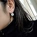 CICINIO 14K Cubic Zirconia Sky Blue Rhinestone Flower Stud Earrings, Dangle Hook Earrings Studs Hypoallergenic for Girls Women