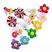 KOONY 16pc Baby Toddler Ribbon Bows Flowers Mixed Design Hair Clips