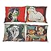 LightInTheBox 4 Pack - 18 x 18 Inch Square Linen Picasso Abstract Portrait Painting Print Classical Style Throw Pillow Case Decorative Cushion Cover Pillowcase Cushion Case for Sofa,Bed,Chair,Auto Sea