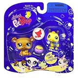 Littlest Pet Shop Hungriest Pet Pairs Honey Bear (#813) And Bumblebee (#814)