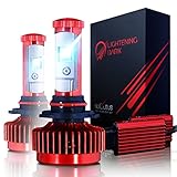 LIGHTENING DARK 9006 LED Headlight Bulbs Conversion Kit, CREE XPL 6K Cool White,7200 Lumen - 3 Yr Warranty