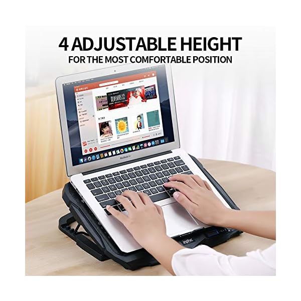 Laptop-Cooling-Pad-INPHIC-Super-Quiet-Four-Fans-Laptop-Cooler-Fitting-from-14-to-17-Inches-4-Adjustable-Levels-Laptop-Cooling-Stand-Metal-Mesh-Surface INPHIC Laptop Cooling Pad, Super Quiet Four Fans Laptop Cooler Fitting from 14 to 17 Inches, 4 Adjustable Levels Laptop…