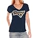 G-III 4her by Carl Banks Los Angeles Rams NFL Women's Team Logo V-Neck T-Shirt (Medium)