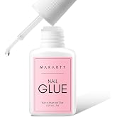 Makartt Super Strong Nail Glue for Press ons: Acrylic Nail Tips-Fake Nails-Salon Quality, Brush On, Quick Dry, Easy Applicati