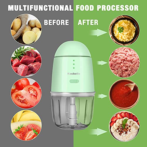 Kocbelle Food Processor,Cordless Small Food Processor & Portable Mini
