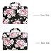 MOSISO Laptop Shoulder Bag Compatible 13-13.3 Inch MacBook Pro Retina, MacBook Air, Surface Book, Surface Laptop, Canvas Rose Pattern Laptop Shoulder Messenger Handbag Case Cover Sleeve, Black