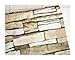 Natural Stacked Stone Brick Pattern Vinyl Contact Paper Self-adhesive Peel-stick Wallpaper