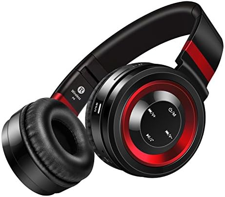 Bluetooth Headphones, Darkiron P6 Headphones Over Ear with Built-in Mic HD Stereo Sound Noise Reduction Wireless Headsets with Volume Control Foldable and Wired Mode for PC/ Cell Phones/ TV