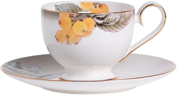 Dinner Sets HAIZHEN European-style Pastoral Style Bone China Cups Coffee Cup Set Phnom Penh Cups Black Tea Cup Ceramic (Color : #3)